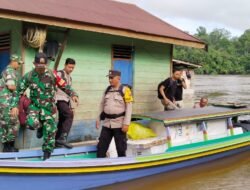 Koramil 1013-08/Laung Tuhup Kawal Pendistribusian Logistik Pemilu 2024