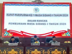 DPRD Mura Laksanakan Rapat Paripurna Ke I Masa Sidang I 2024