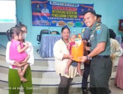 Dandim 1013 Muara Teweh Hadiri Kegiatan Launching intervensi Serentak Pencegahan Stunting di Wilayah Kodim 1013 Muara Teweh Kabupaten Murung Raya