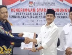 Akhmad Tafruji – Pujo Sarwono Daftarkan Diri Ke KPU Murung Raya Maju Calon Bupati Murung Raya Pilkada 2024