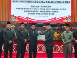DPRD Mura Terima Rancangan Perubahan KUA PPAS APBD TA 2024
