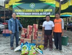 SMSI Kabupaten Mura Serahkan Bantuan Sembako Untuk Korban Banjir.