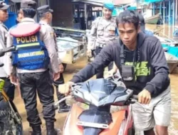 Antisipasi Kenaikan Air, Polsek Permata Intan Patroli Cek Debit Air