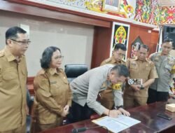 Pemkab Mura Laksanakan Penandatanganan Adendum Naskah Perjanjian Hibah Daerah Pengamanan Pemilihan Bupati dan Wabup Mura