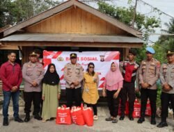 Peringati Hari Bhayangkara ke-79, Polres Murung Raya Salurkan Bansos kepada Masyarakat Kurang Mampu