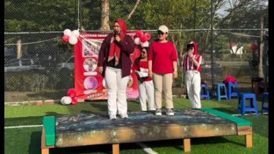 Meriahkan HUT RI ke-81, Wakil Ketua I DPRD Mura Dina Maulidah Buka Senam Aerobic Zumba Party