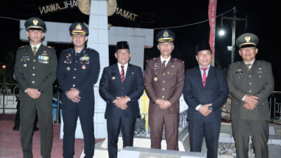 Ketua DPRD Mura Rumiadi Ikuti Apel Ziarah Nasional dan Renungan Suci HUT Ke-81 RI di TMP Puruk Cahu