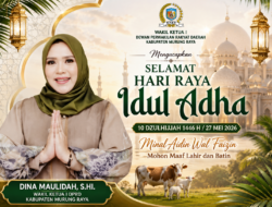Usai Sholat Id , Wakil Ketua I DPRD Dina Maulidah Ajak Warga Maknai Idul Adha dengan Berbagi
